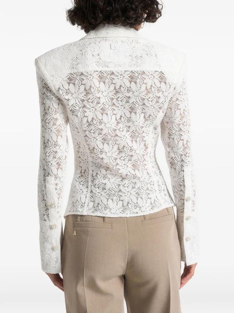 Manière De Voir Sila lace buttoned shirt - White