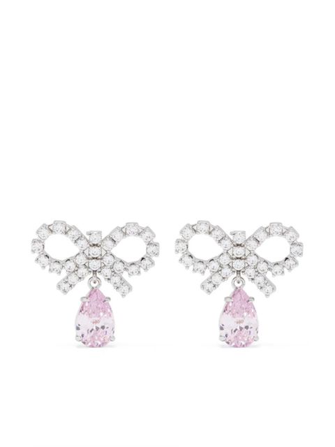 Self-Portrait bow-detail earrings - Silver - zdjęcie produktu nr 1