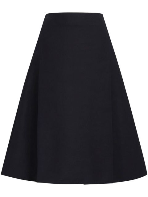 Marni A-line cotton midi skirt - Black - zdjęcie produktu nr 1