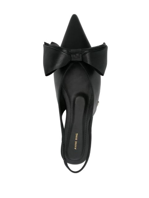 ANINE BING bow-detail ballet flats - Black