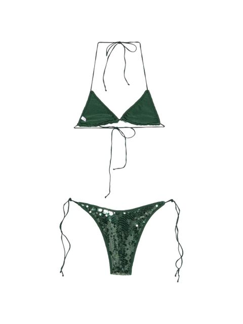Oséree Marylin sequinned bikini - Green