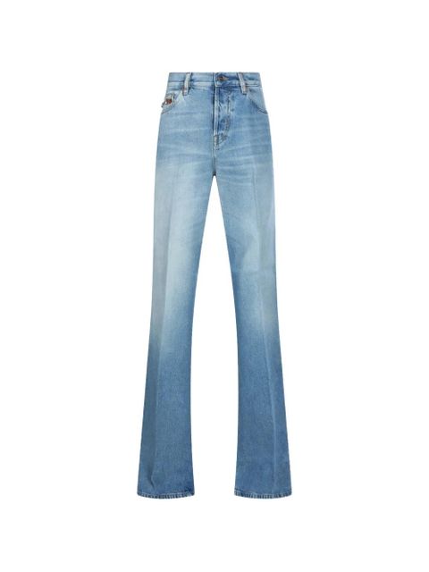 Gucci logo-patch flared jeans - Blue - zdjęcie produktu nr 1