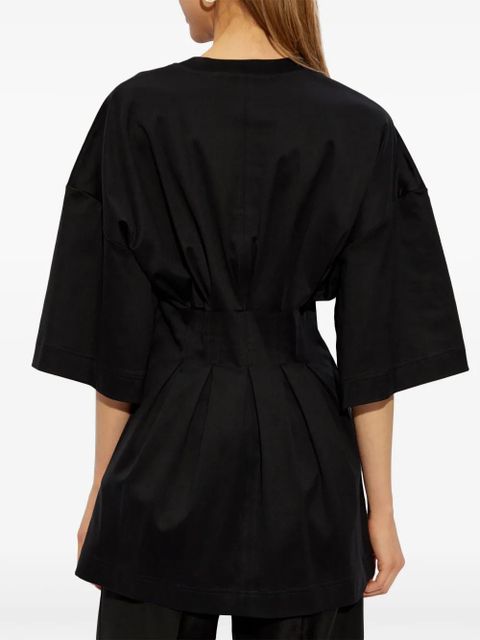 Max Mara fitted-waist cotton T-shirt - Black