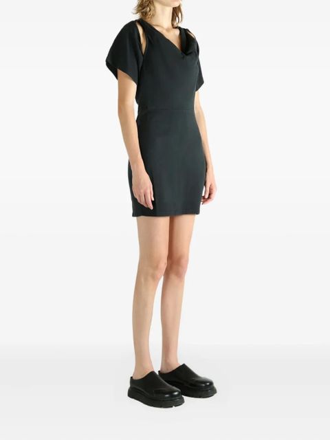 Alexander Wang cut-out draped mini dress - Black