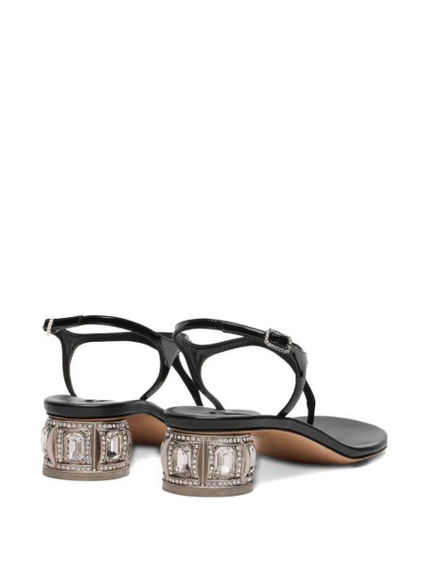 Casadei jewel-embellished sandals - Black