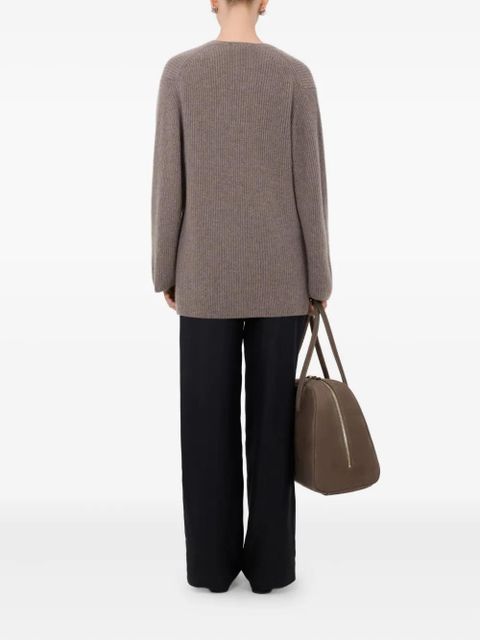 LouLou de Saison Gabe ribbed U neck sweater - Neutrals