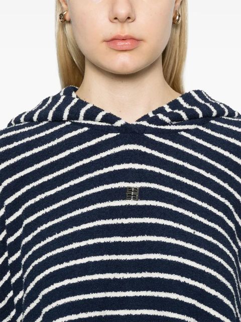 Givenchy striped towelling poncho - Blue
