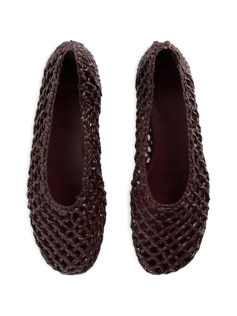 Le Monde Beryl Mica woven leather ballet flats - Brown