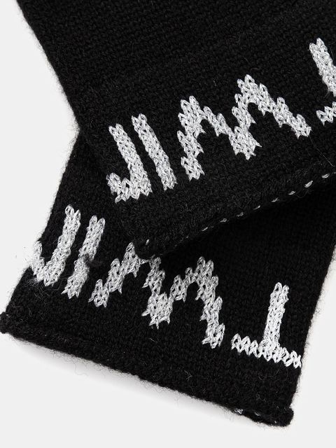 Twinset rękawiczki z wełną kolor czarny 252TA4252 - zdjęcie produktu nr 2