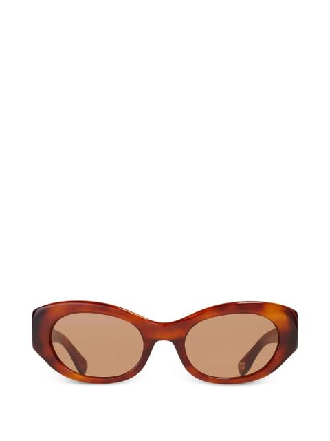 GANNI x Ace & Tate Dakota oval-frame sunglasses - Brown - zdjęcie produktu nr 1