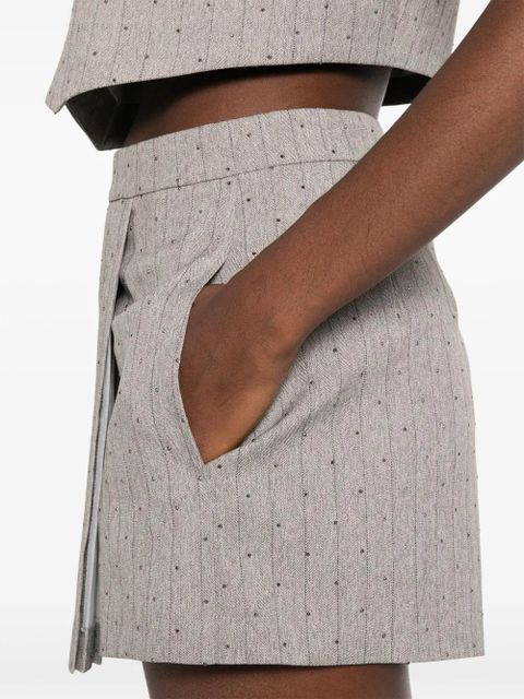 Maje pinstriped skorts - Grey
