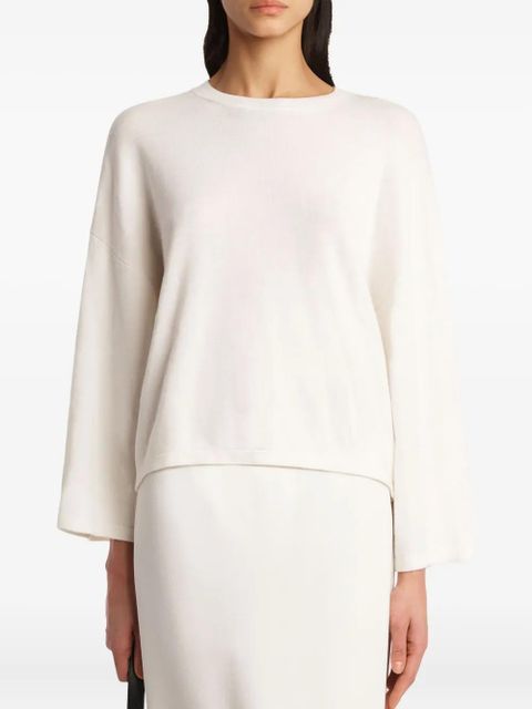 KHAITE wool crew-neck sweater - White