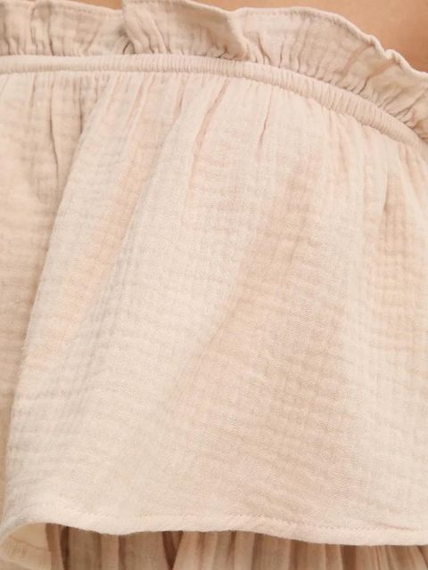 Answear.LAB sukienka bawełniana kolor beżowy maxi rozkloszowana