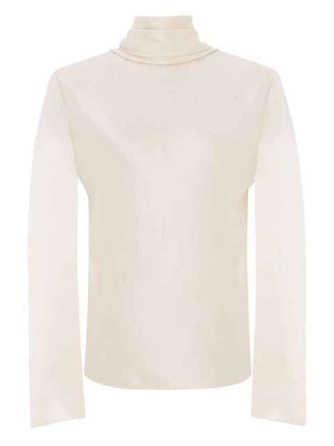 Saint Laurent cowl-back silk blouse - White