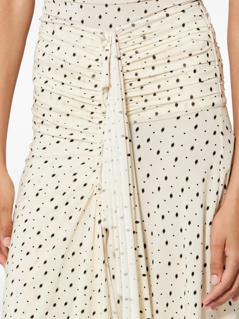 ISABEL MARANT Gyelle ruffled polka dot skirt - Neutrals