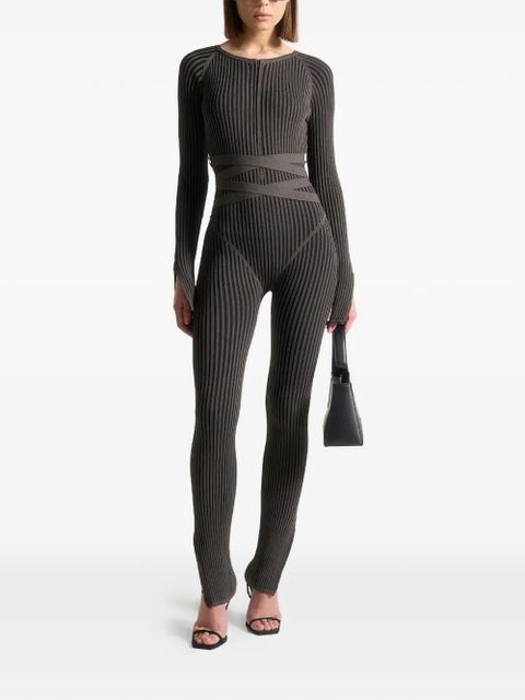Manière De Voir knitted tie jumpsuit - Grey - zdjęcie produktu nr 2