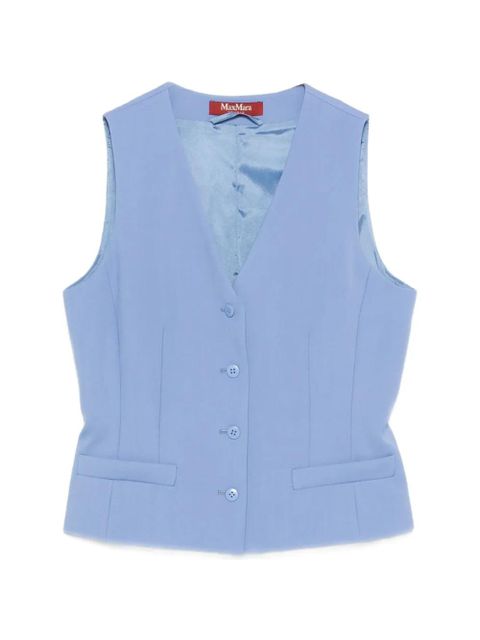 Max Mara Mstmadia button V-neck waistcoat - Blue - zdjęcie produktu nr 1