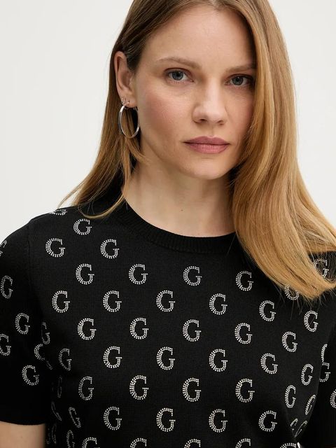 Guess t-shirt JASMINE damski kolor czarny W5GR05 Z3D60 - zdjęcie produktu nr 2