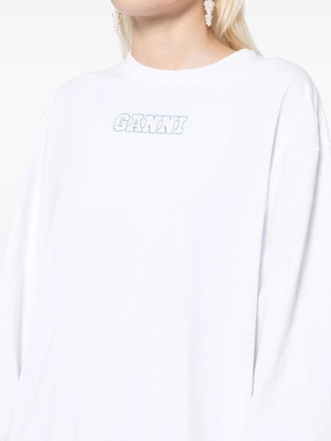 GANNI Future heavy cotton T-shirt - White