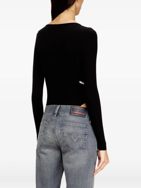 Diesel T-Bodyn ribbed scoop-neck bodysuit - Black