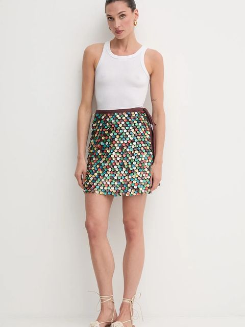 Never Fully Dressed spódnica z domieszką lnu - zdjęcie produktu nr 2