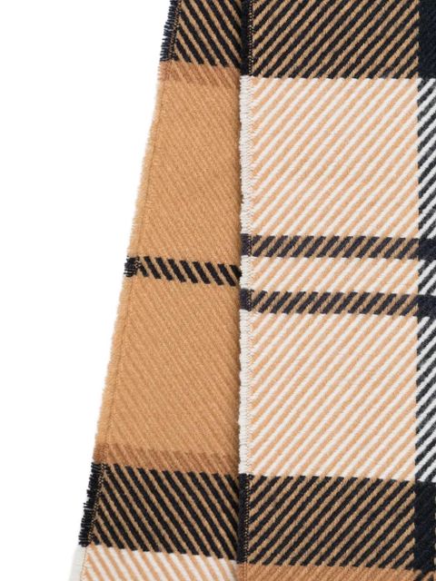 Barbour check-print scarf - Brown