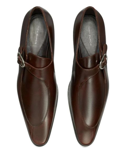 Tory Burch twisted monk-strap loafers - Brown