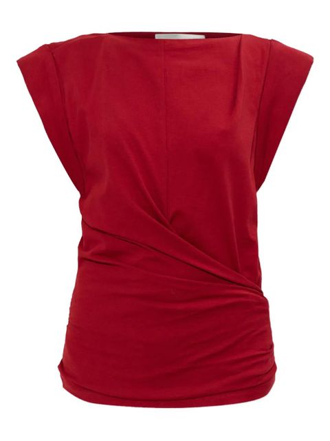 ISABEL MARANT Maisan draped top - Red - zdjęcie produktu nr 1