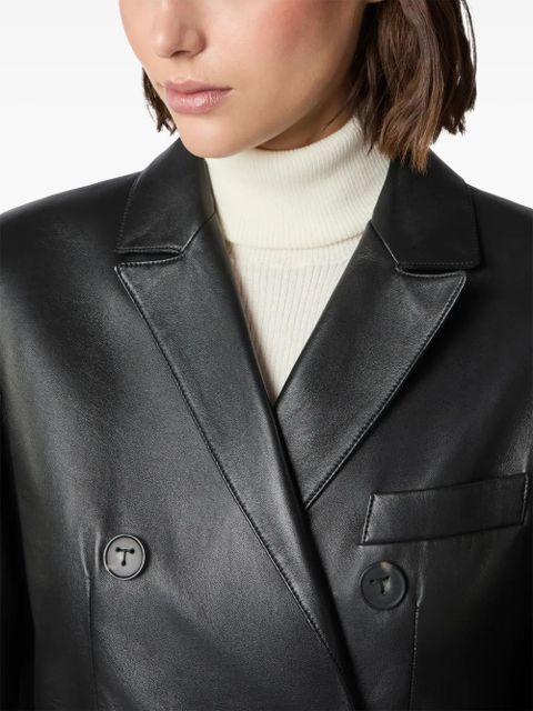 Tod's leather trench coat - Black