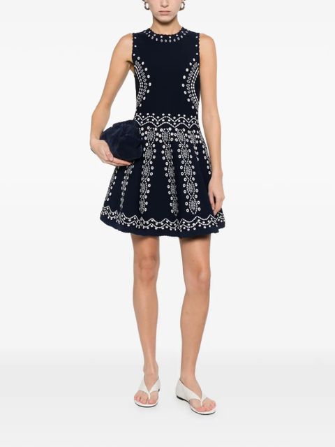 SANDRO embroidered knitted dress - Blue - zdjęcie produktu nr 2