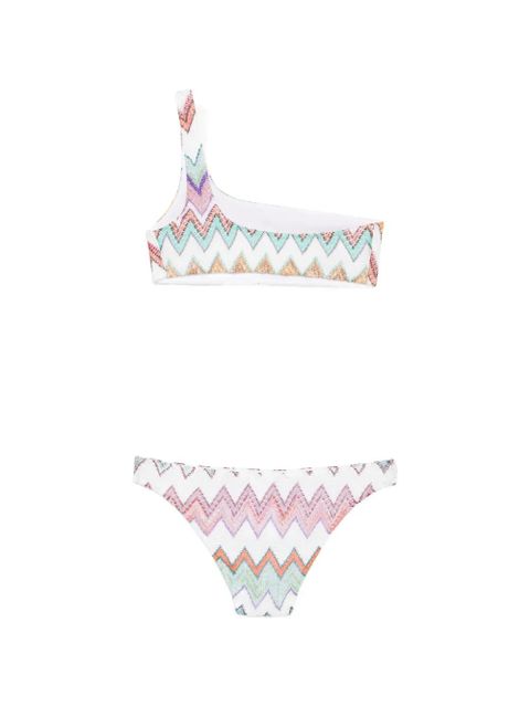 Missoni zigzag-knit one-shoulder bikini - White - zdjęcie produktu nr 2