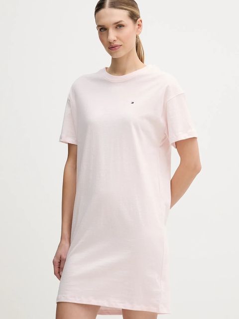 Tommy Hilfiger koszula nocna bawełniana damska kolor różowy bawełniana UW0UW05767 - zdjęcie produktu nr 1