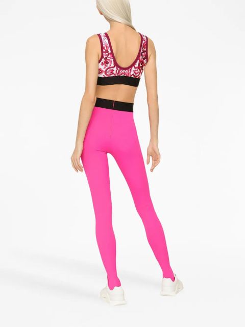 Dolce & Gabbana Majolica-print cropped top - Pink