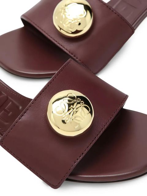 LOEWE 45mm pebble-embellished leather sandals - Red