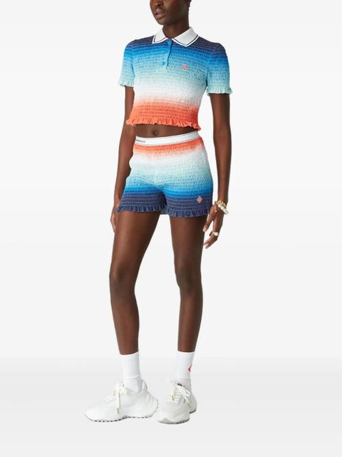 Casablanca smocked gradient shorts - Blue