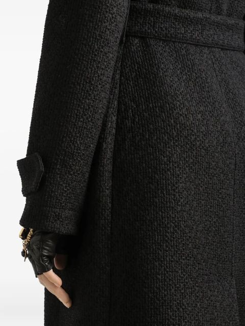 Dolce & Gabbana DNA tweed trench coat - Black