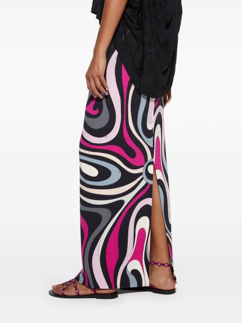 PUCCI Marmo-print maxi skirt - Black