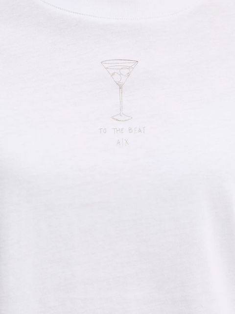 Armani Exchange t-shirt bawełniany damski kolor biały XW001086 AF10356 - zdjęcie produktu nr 2