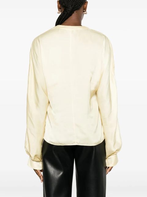 Zadig&Voltaire Tonastir satin-finish blouse - Yellow