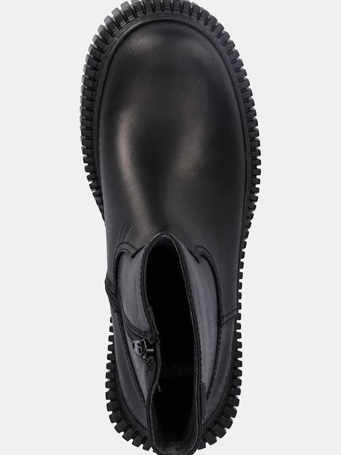 Camper botki skórzane Pix Berlin damskie kolor czarny na płaskim obcasie K400809-001