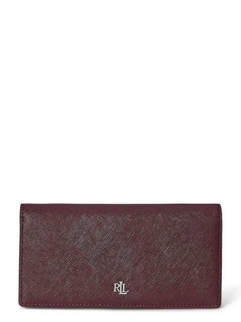 Lauren Ralph Lauren portfel skórzany damski kolor bordowy 432802917 - zdjęcie produktu nr 1