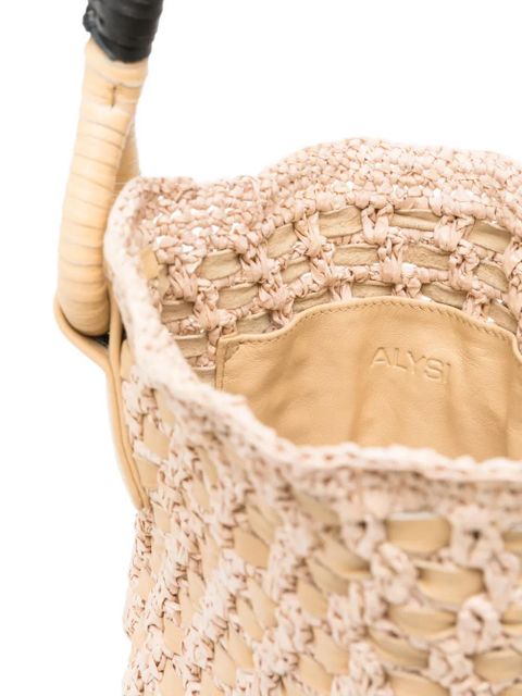 Alysi top-handle bucket bag - Neutrals