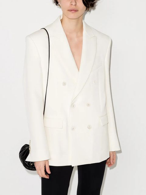 WARDROBE.NYC double-breasted wool blazer - White - zdjęcie produktu nr 2