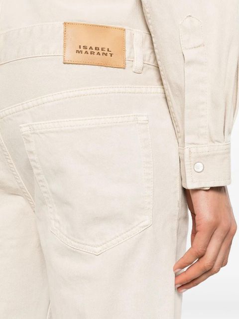 ISABEL MARANT Imane long-sleeve denim jumpsuit - Neutrals