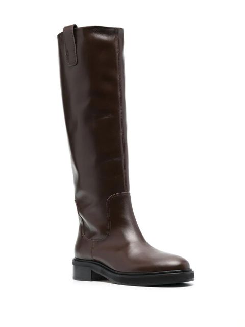 Aeyde knee-length leather boots - Brown - zdjęcie produktu nr 2
