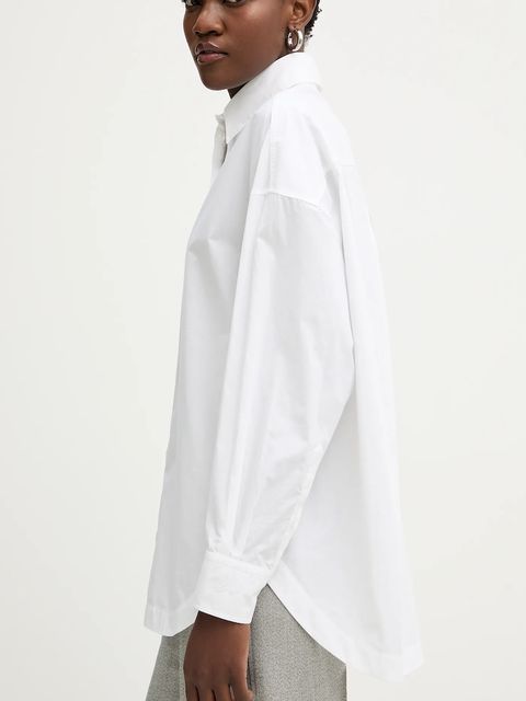 BOSS Orange koszula bawełniana C Bostatta damska kolor biały relaxed z kołnierzykiem klasycznym 50553890