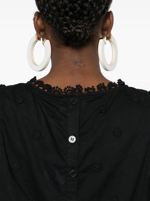 FARM Rio 3D flowers blouse - Black