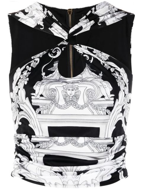 Versace Silver Baroque cropped top - Black - zdjęcie produktu nr 1
