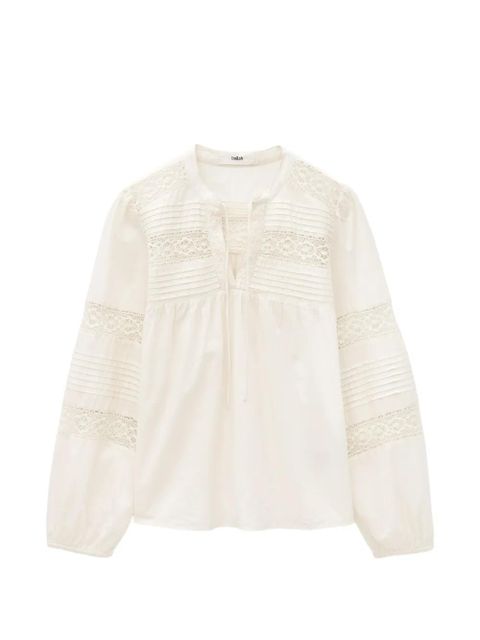 Ba&Sh Nami lace-detail panelled blouse - Neutrals - zdjęcie produktu nr 1