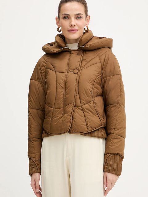 Fracomina kurtka kolor brązowy zimowa oversize FJ25WC3002O42301 - zdjęcie produktu nr 1